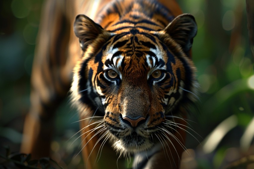 A Tiger Walking Through The Jungle Forest Wildlife Photography (34)
