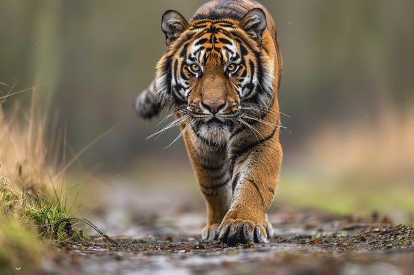 A Tiger Walking Through The Jungle Forest Wildlife Photography (90)