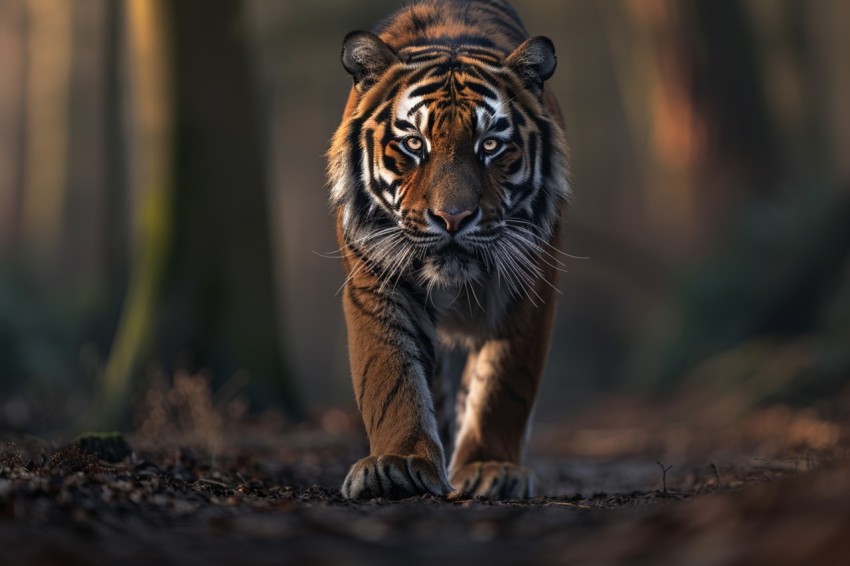 A Tiger Walking Through The Jungle Forest Wildlife Photography (76)