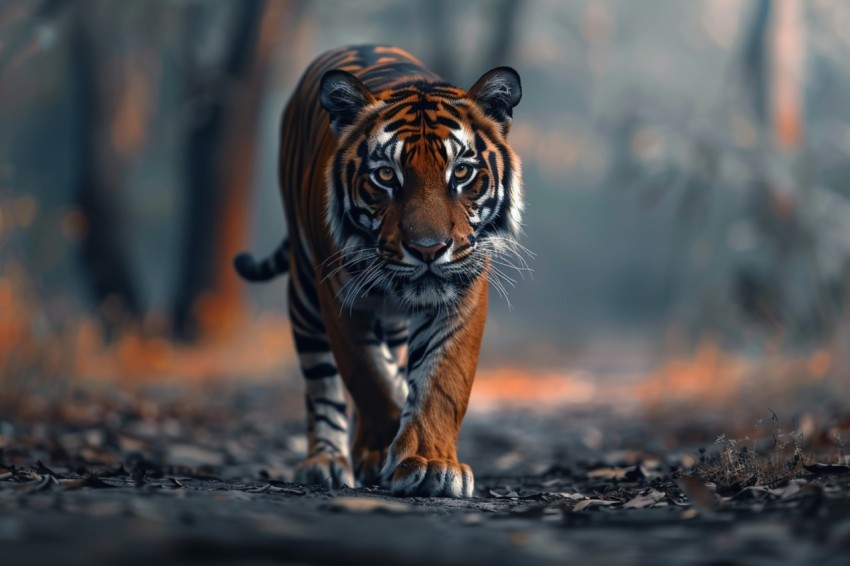 A Tiger Walking Through The Jungle Forest Wildlife Photography (72)