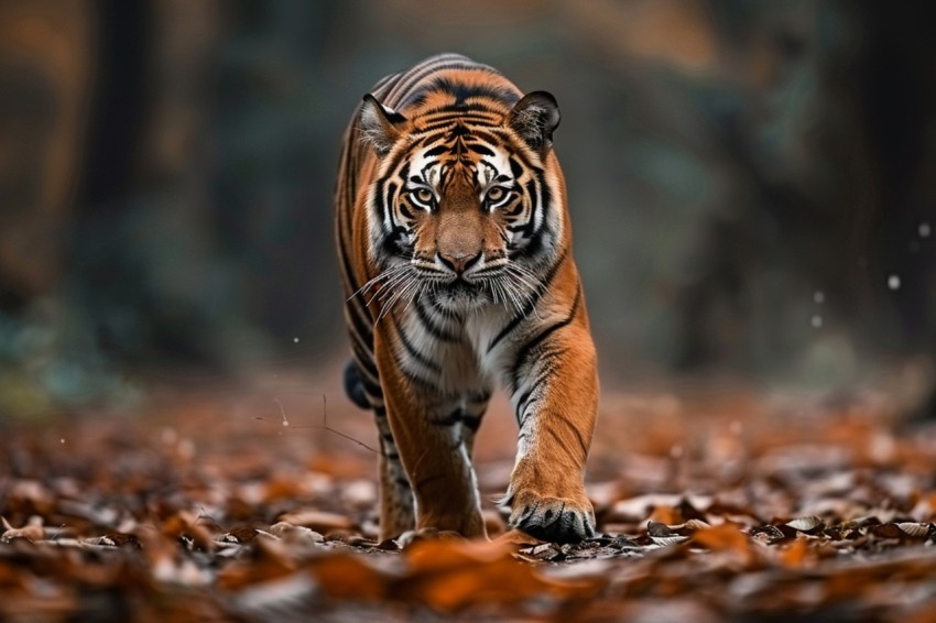 A Tiger Walking Through The Jungle Forest Wildlife Photography (74)