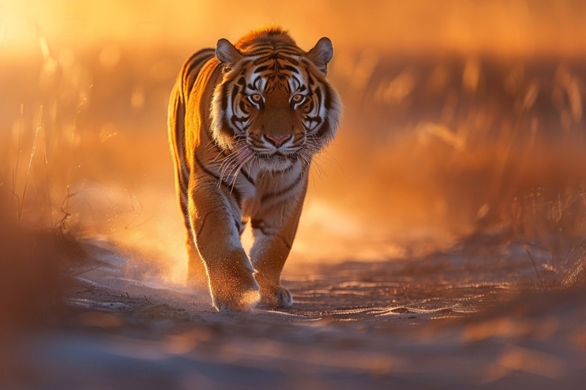 A Tiger Walking Through The Jungle Forest Wildlife Photography (61)