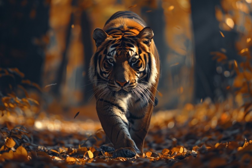 A Tiger Walking Through The Jungle Forest Wildlife Photography (67)
