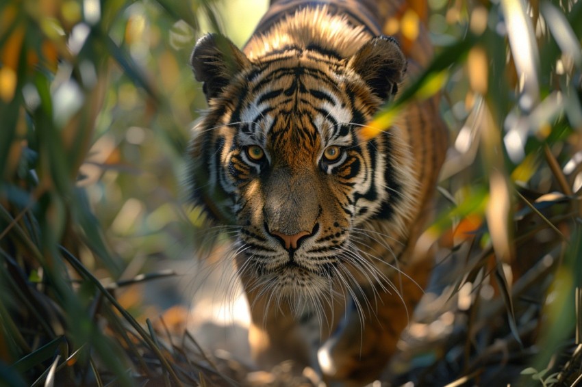 A Tiger Walking Through The Jungle Forest Wildlife Photography (56)