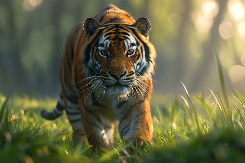 A Tiger Walking Through The Jungle Forest Wildlife Photography (87)