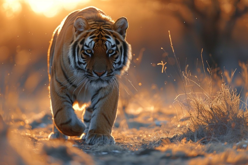 A Tiger Walking Through The Jungle Forest Wildlife Photography (71)