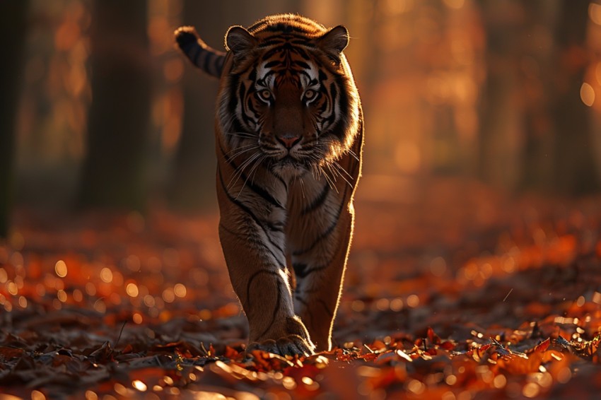 A Tiger Walking Through The Jungle Forest Wildlife Photography (57)