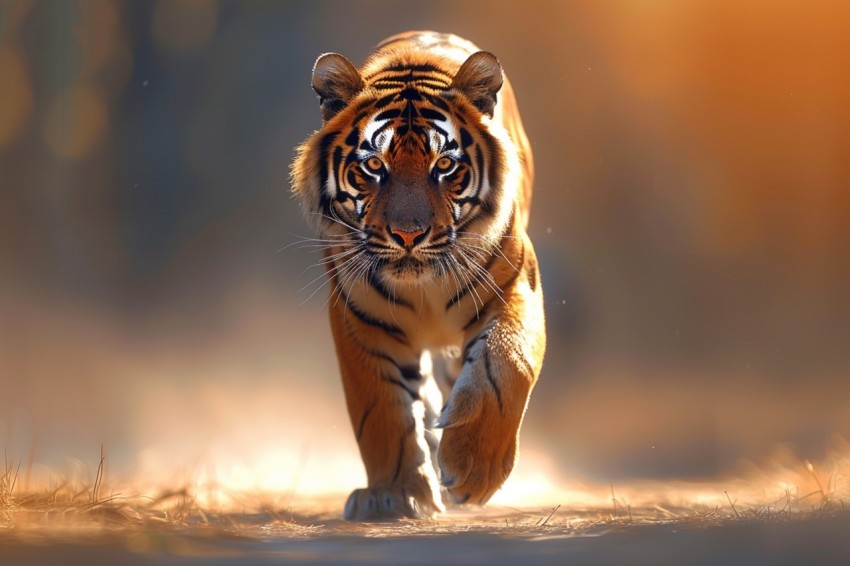 A Tiger Walking Through The Jungle Forest Wildlife Photography (134)
