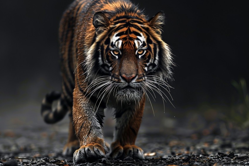 A Tiger Walking Through The Jungle Forest Wildlife Photography (138)