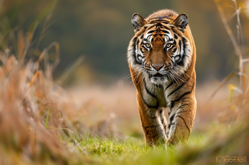 A Tiger Walking Through The Jungle Forest Wildlife Photography (112)