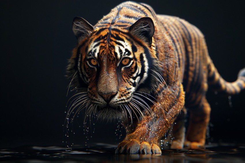 A Tiger Walking Through The Jungle Forest Wildlife Photography (106)