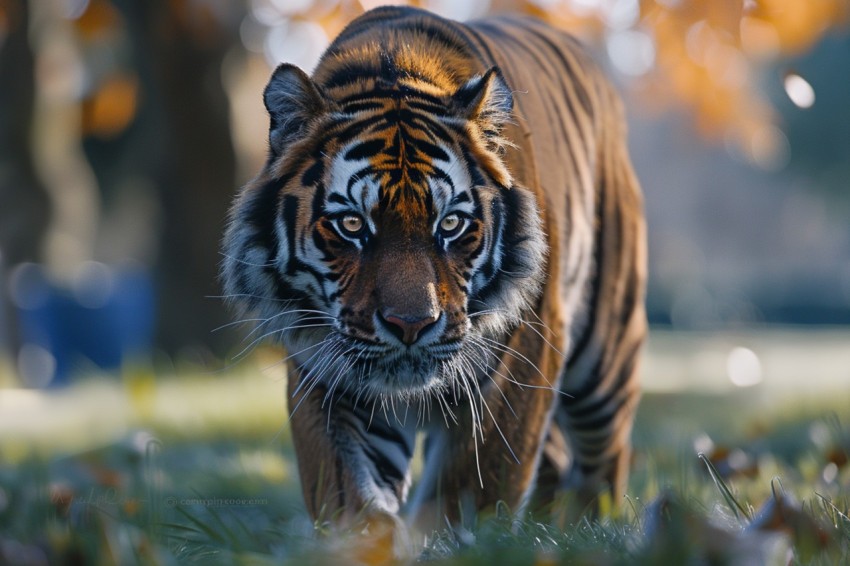A Tiger Walking Through The Jungle Forest Wildlife Photography (120)