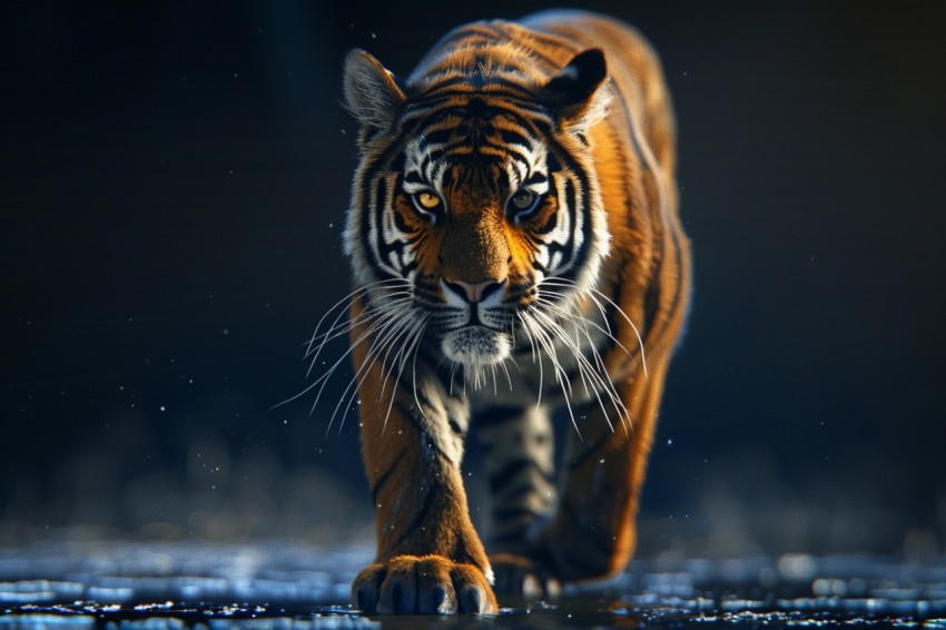 A Tiger Walking Through The Jungle Forest Wildlife Photography (119)