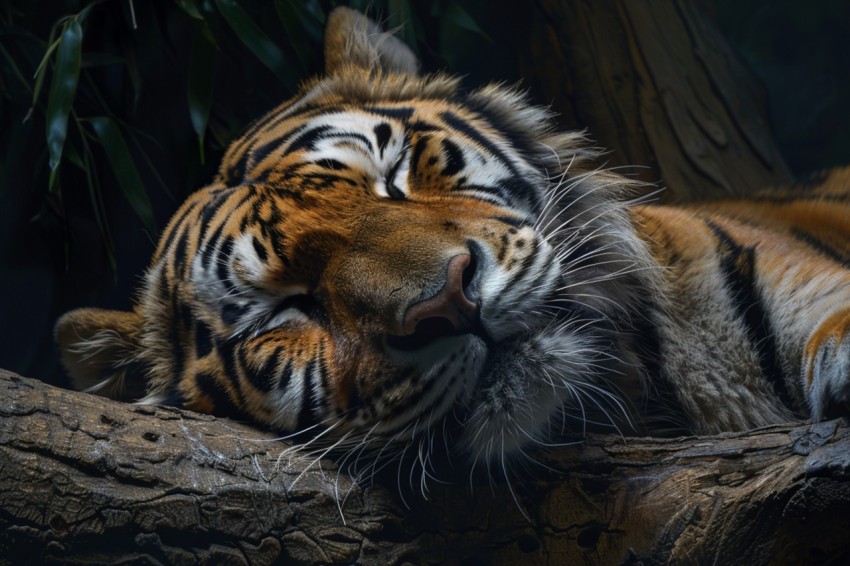 Tiger Sleeping on a Tree Branch in The Forest Wildlife Photography (54)