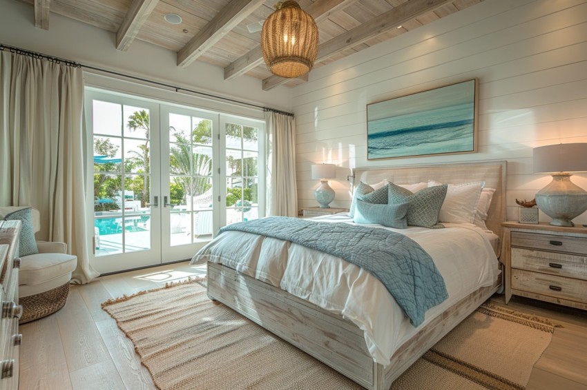 Light and Airy Coastal Style Bedroom Design Inspiration   Nautical Inspired Aesthetic Interior Decor Ideas (910)