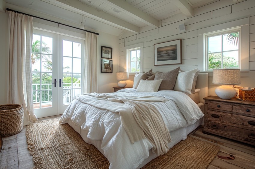 Light and Airy Coastal Style Bedroom Design Inspiration   Nautical Inspired Aesthetic Interior Decor Ideas (1204)