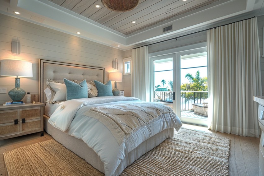 Light and Airy Coastal Style Bedroom Design Inspiration   Nautical Inspired Aesthetic Interior Decor Ideas (1488)