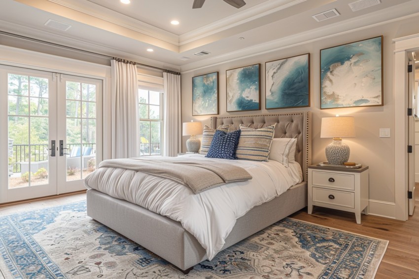 Light and Airy Coastal Style Bedroom Design Inspiration   Nautical Inspired Aesthetic Interior Decor Ideas (1513)