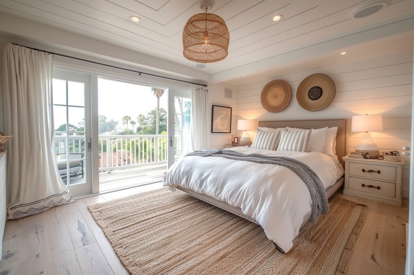 Light and Airy Coastal Style Bedroom Design Inspiration   Nautical Inspired Aesthetic Interior Decor Ideas (1635)