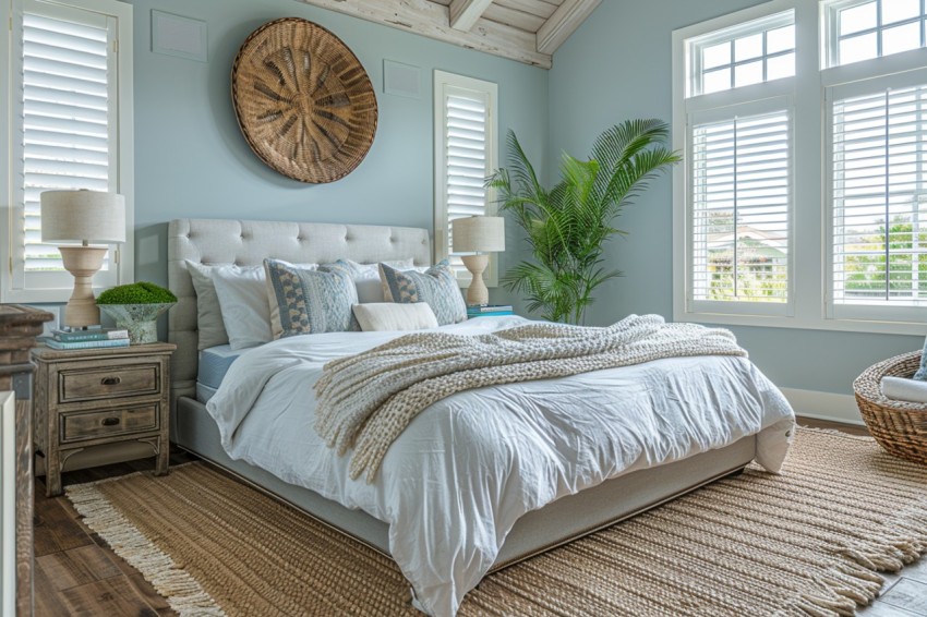 Light and Airy Coastal Style Bedroom Design Inspiration   Nautical Inspired Aesthetic Interior Decor Ideas (2065)