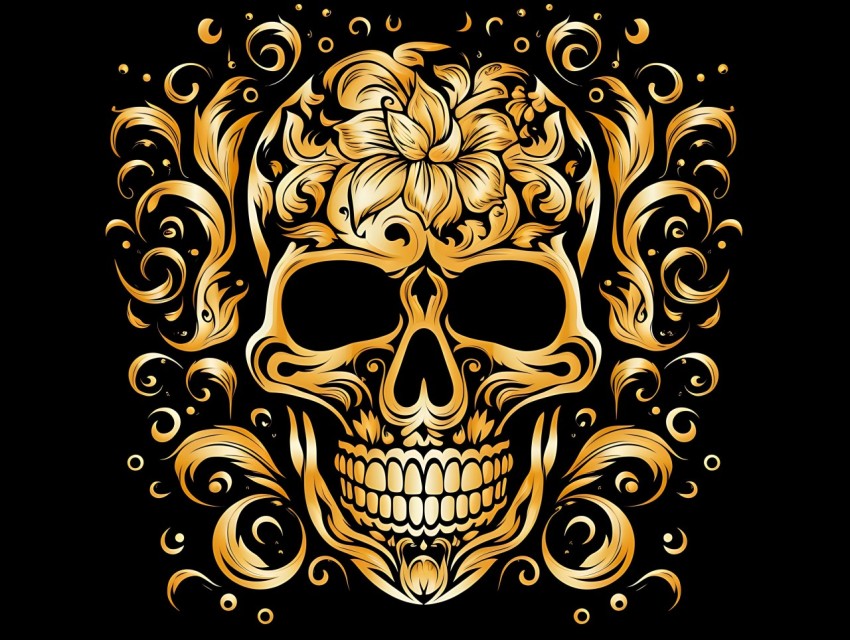 Colorful Skull Face Head Vivid Colors Pop Art Vector Illustrations (620)