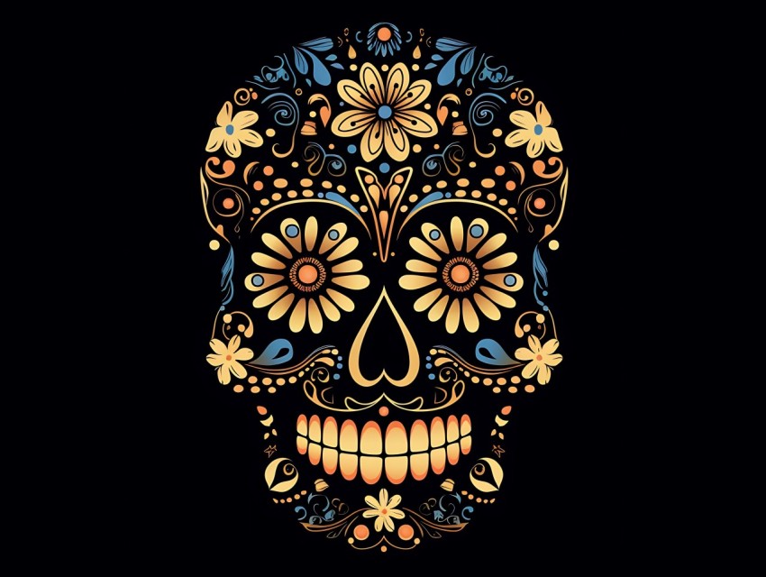 Skull Face Head Pop Art Vector Illustrations (38)