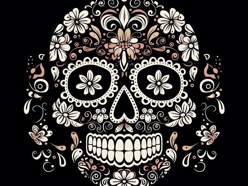 Skull Face Head Pop Art Vector Illustrations (47)