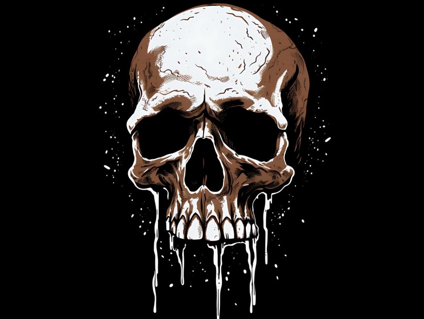 Skull Face Head Pop Art Vector Illustrations (74)