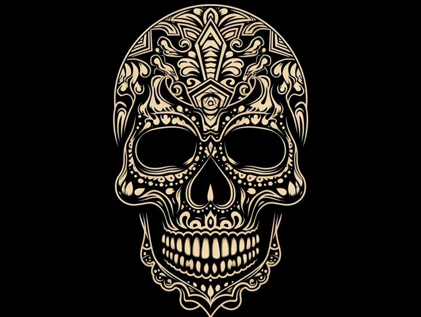 Skull Face Head Pop Art Vector Illustrations (63)