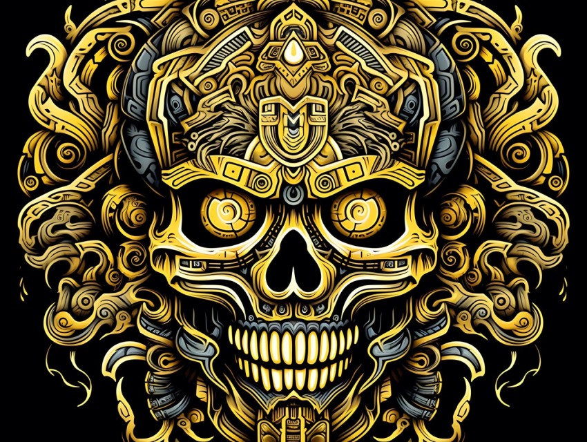 Skull Face Head Pop Art Vector Illustrations (84)