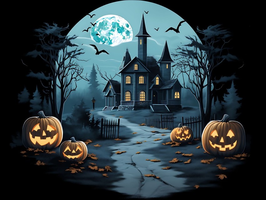 Halloween illustration Design Clipart Pop Art Vector Aesthetic Background (127)