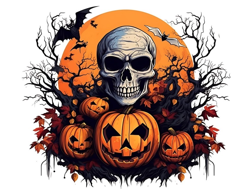 Halloween illustration Design Clipart Pop Art Vector Aesthetic Background (159)