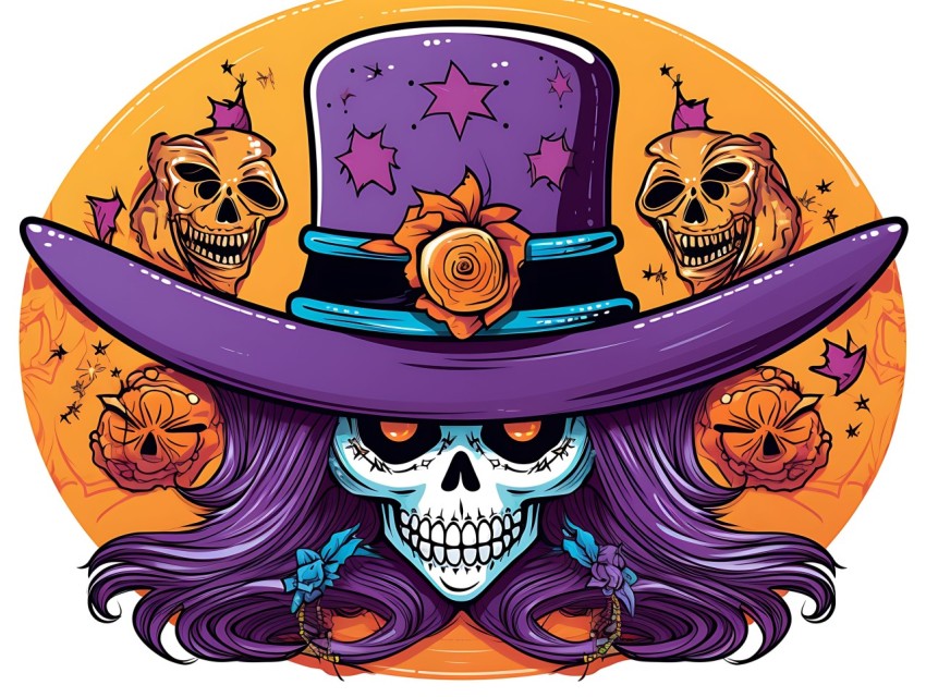 Halloween illustration Design Clipart Pop Art Vector Aesthetic Background (215)