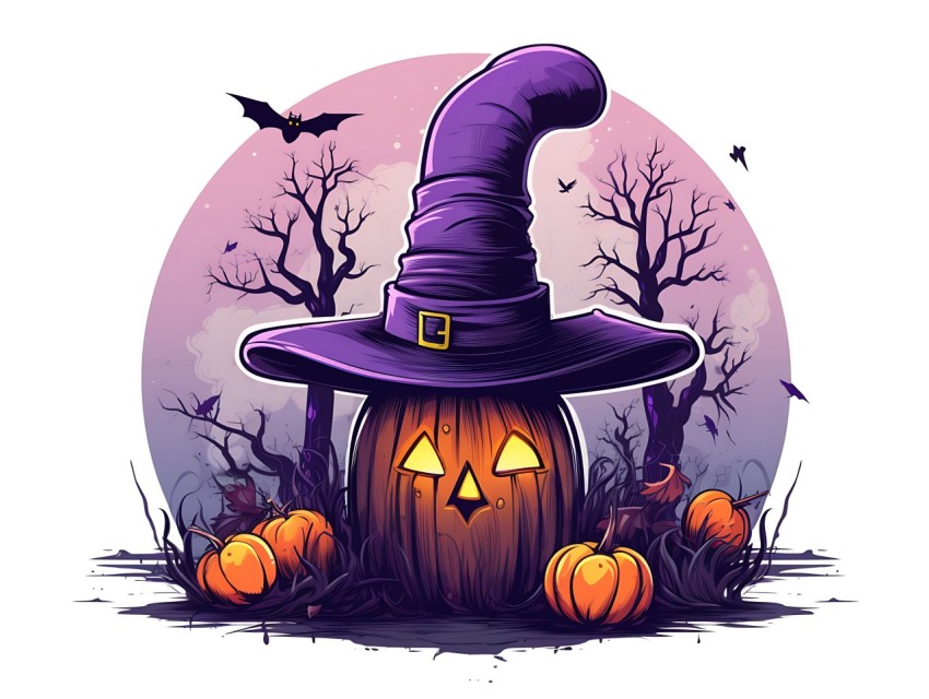 Halloween illustration Design Clipart Pop Art Vector Aesthetic Background (273)