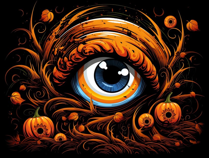 Halloween illustration Design Clipart Pop Art Vector Aesthetic Background (241)