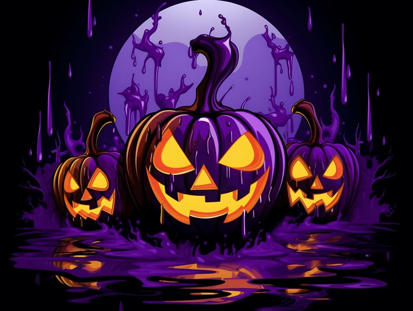 Halloween illustration Design Clipart Pop Art Vector Aesthetic Background (399)