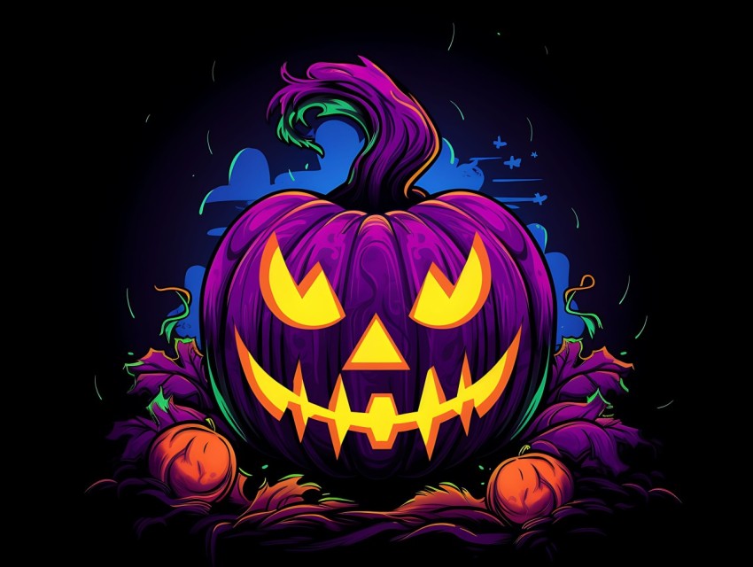 Halloween illustration Design Clipart Pop Art Vector Aesthetic Background (613)