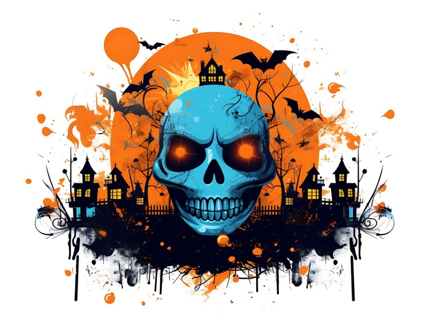 Halloween illustration Design Clipart Pop Art Vector Aesthetic Background (645)