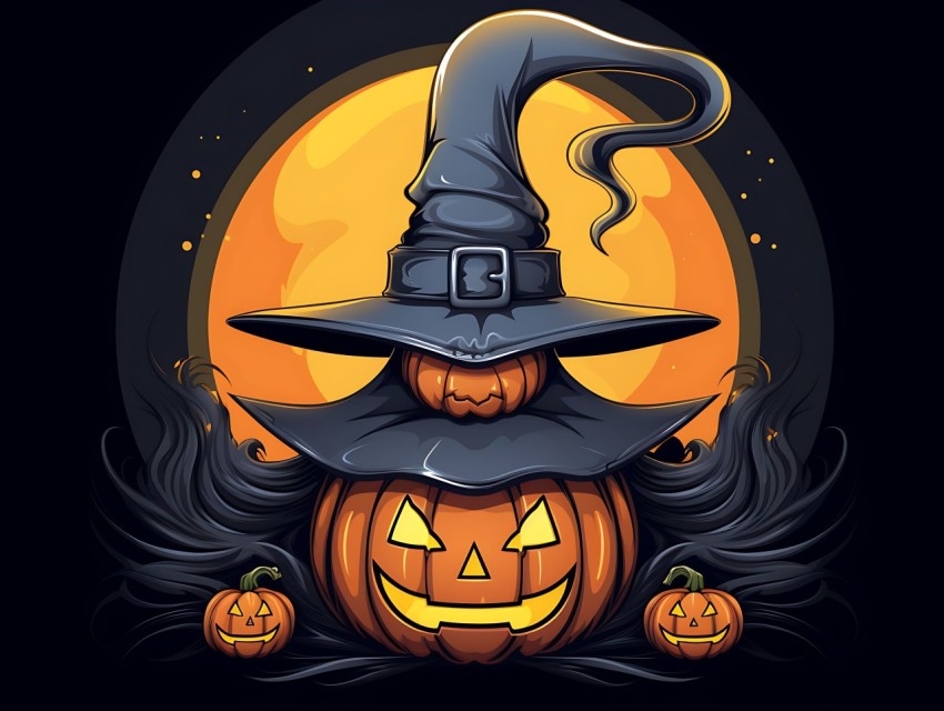 Halloween illustration Design Clipart Pop Art Vector Aesthetic Background (671)