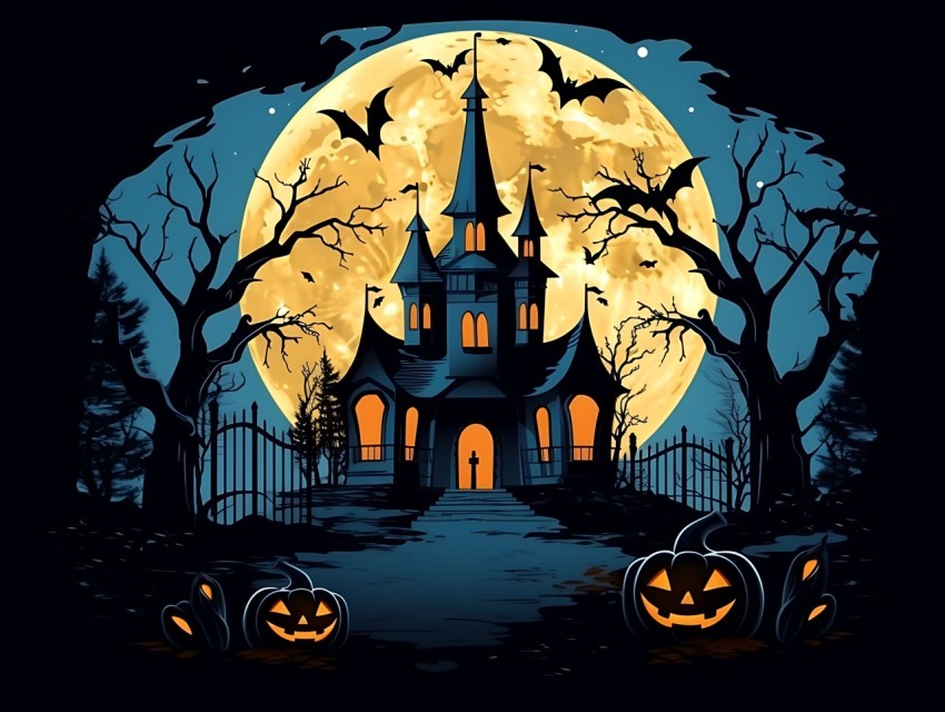 Halloween illustration Design Clipart Pop Art Vector Aesthetic Background (713)