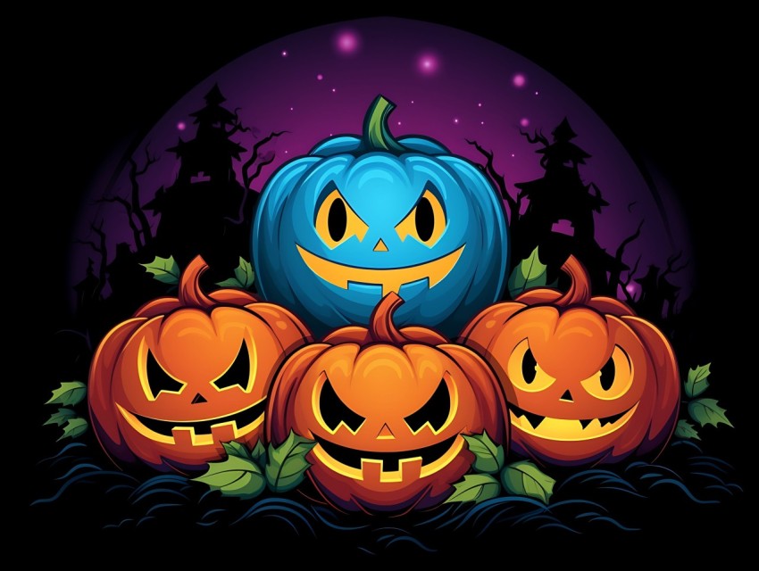 Halloween illustration Design Clipart Pop Art Vector Aesthetic Background (934)