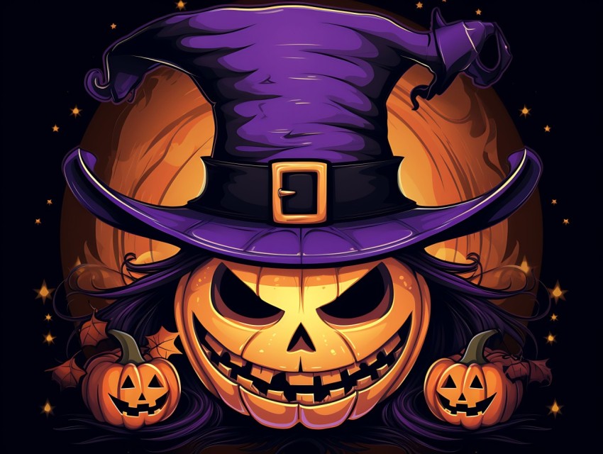 Halloween illustration Design Clipart Pop Art Vector Aesthetic Background (973)