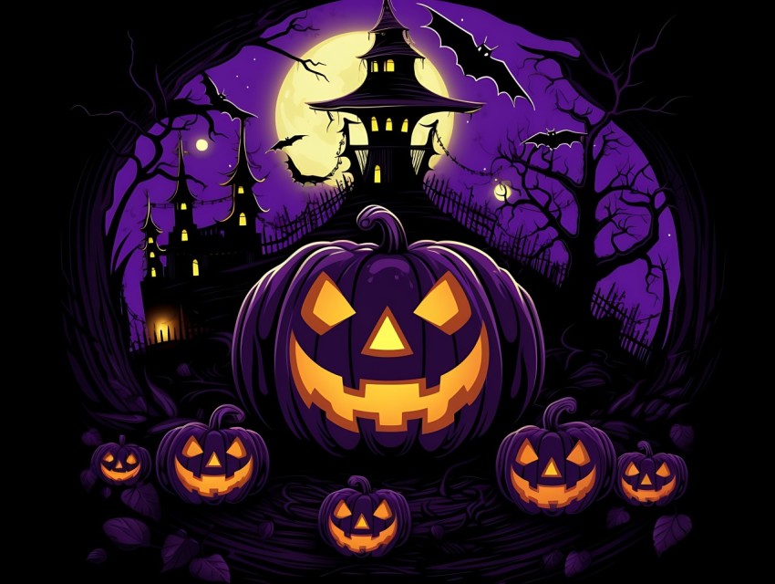 Halloween illustration Design Clipart Pop Art Vector Aesthetic Background (1023)