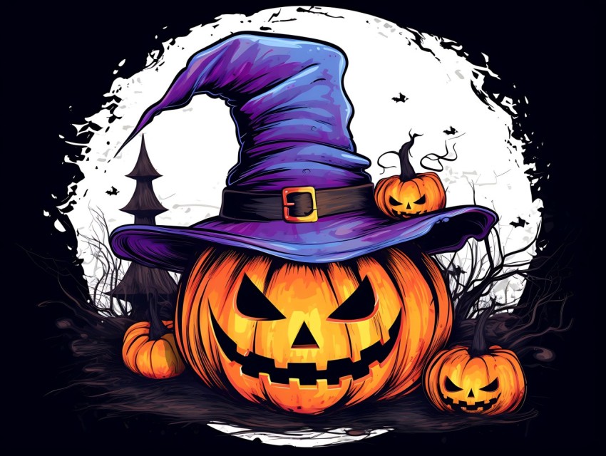 Halloween illustration Design Clipart Pop Art Vector Aesthetic Background (1033)