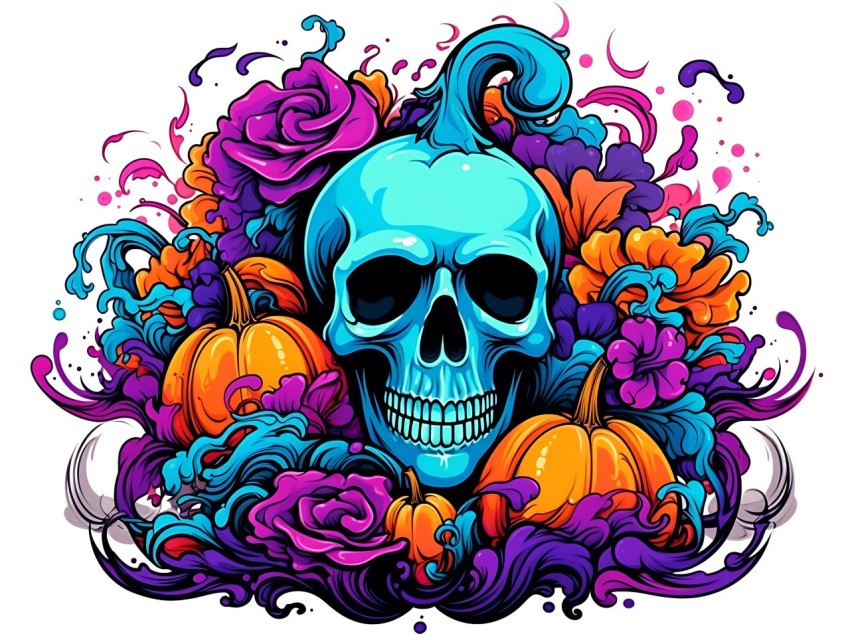 Halloween illustration Design Clipart Pop Art Vector Aesthetic Background (1177)