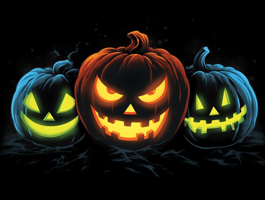 Halloween illustration Design Clipart Pop Art Vector Aesthetic Background (1280)