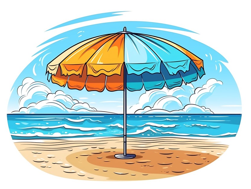 Beach Illustrations Pop Art Sea Vector Summer (46)