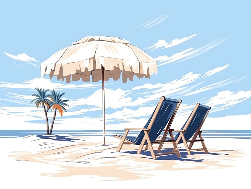Beach Illustrations Pop Art Sea Vector Summer (83)