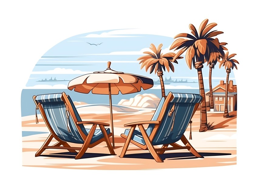 Beach Illustrations Pop Art Sea Vector Summer (76)