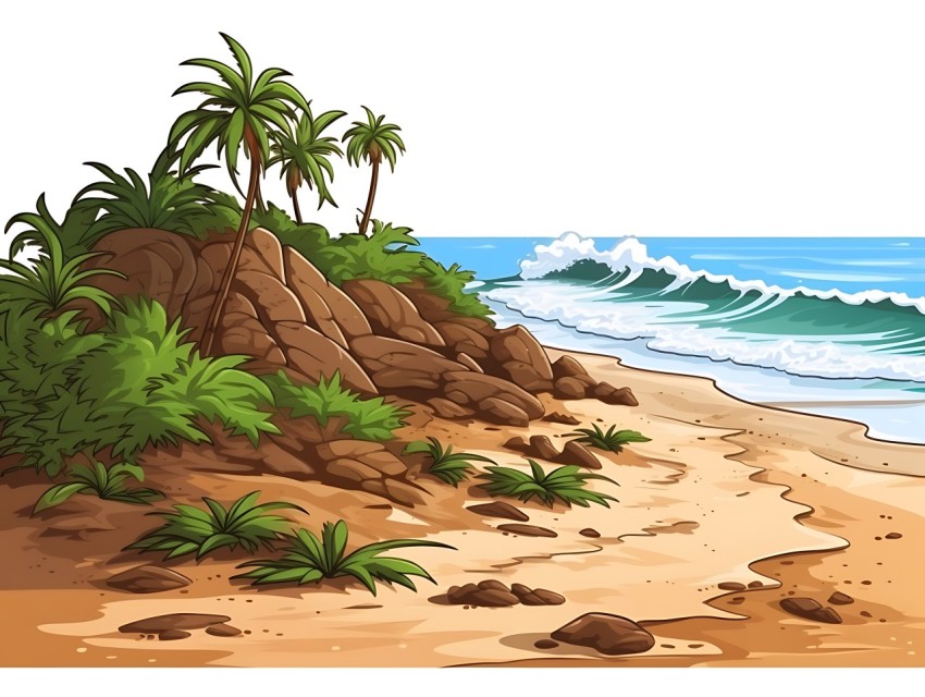 Beach Illustrations Pop Art Sea Vector Summer (65)